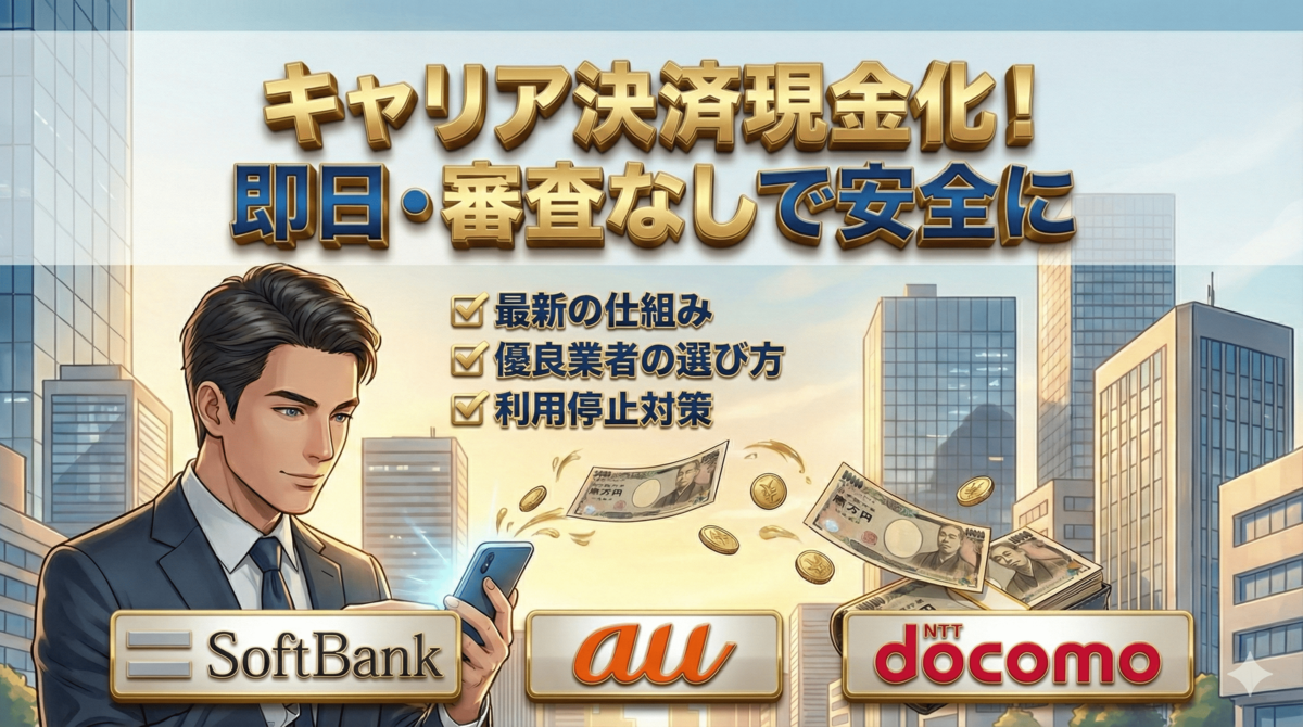 キャリア決済現金化のおすすめ優良業者