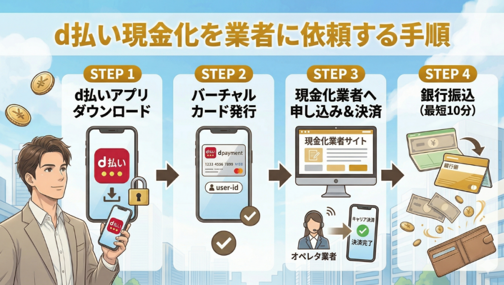 d払い現金化はバレる？即日で現金を確保する最新の手順