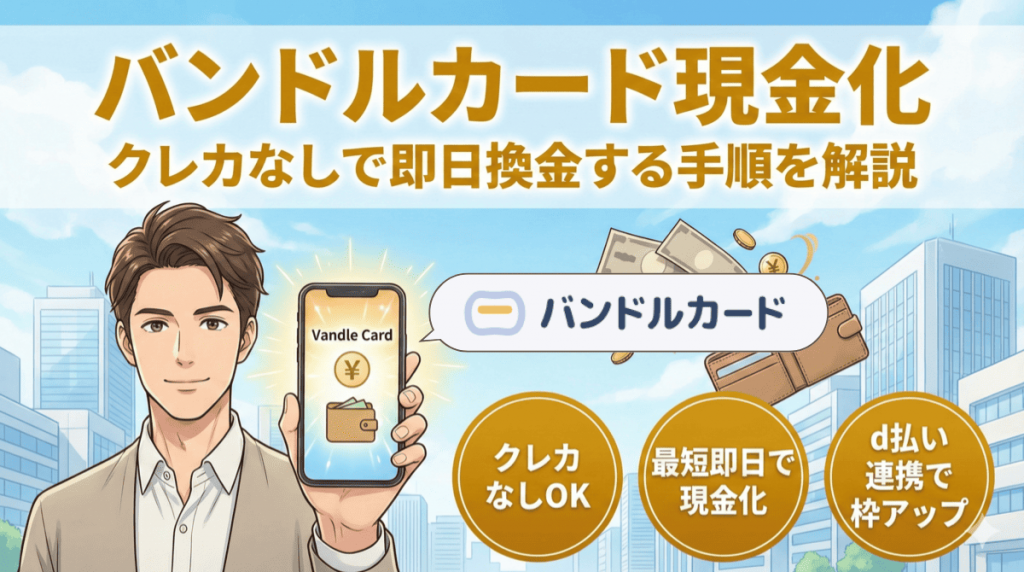 バンドルカードを使ってクレカなしで即日現金化する手順を解説